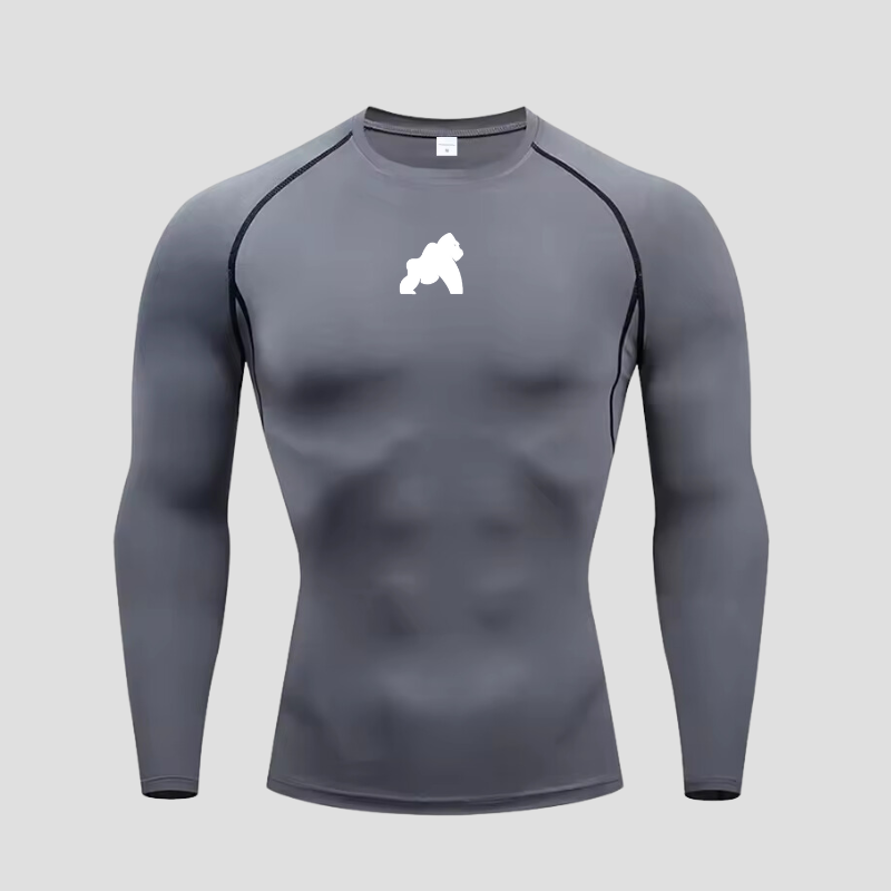 Set of 5 Mixed Gorilla Long-Sleeve Compression Shirts