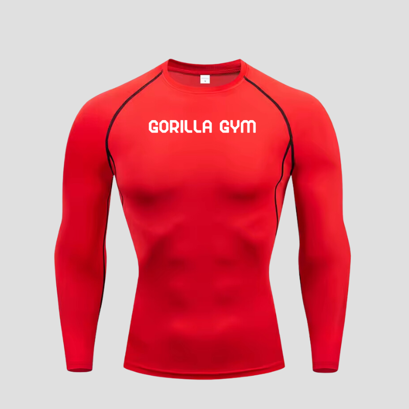 Set of 5 Mixed Gorilla Long-Sleeve Compression Shirts