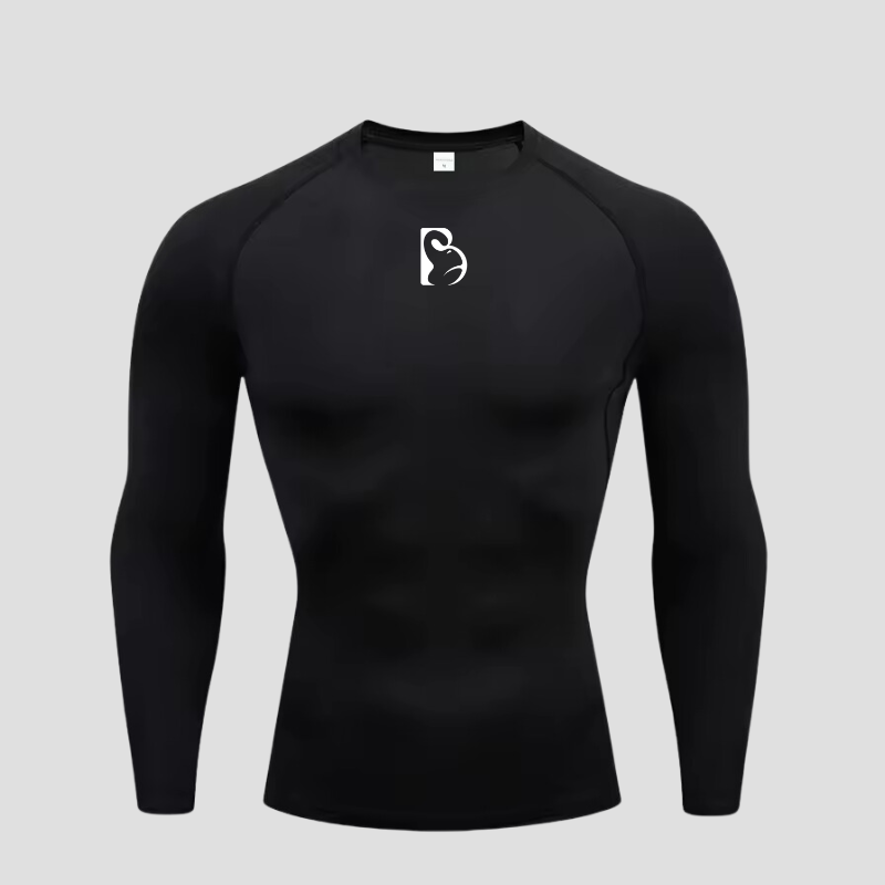 Set of 5 Black Gorilla Long-Sleeve Compression Shirts