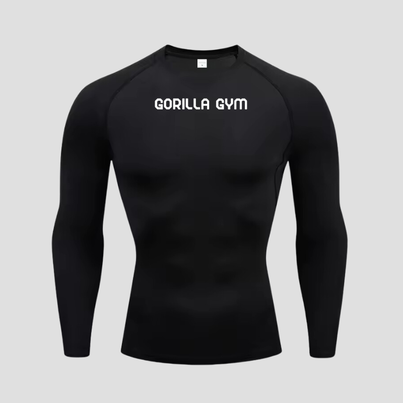 Black Gorilla Long-Sleeve Compression Shirt