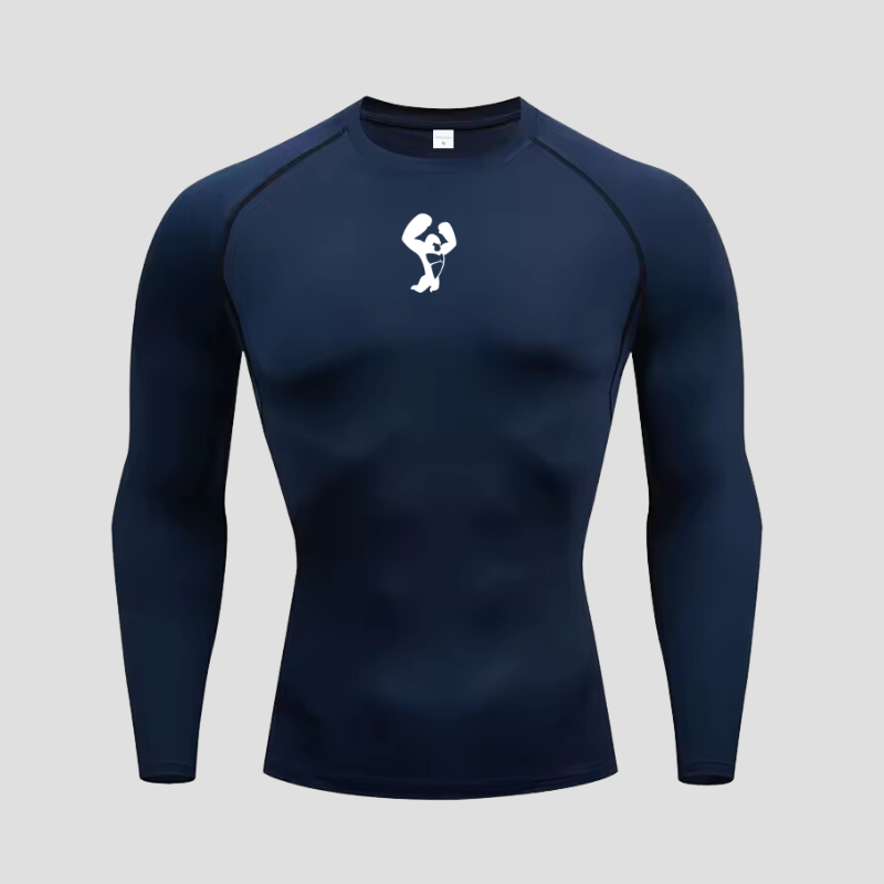 Blue Gorilla Long-Sleeve Compression Shirt