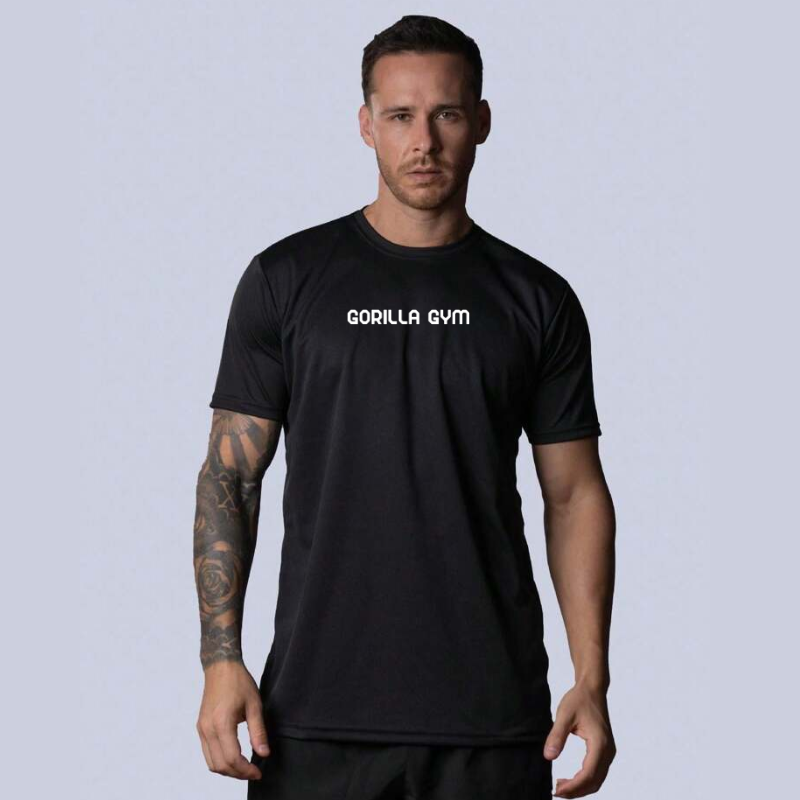 Sportausrüstung: 3 Gorilla-T-Shirts + 2 schwarze Trainingsshorts