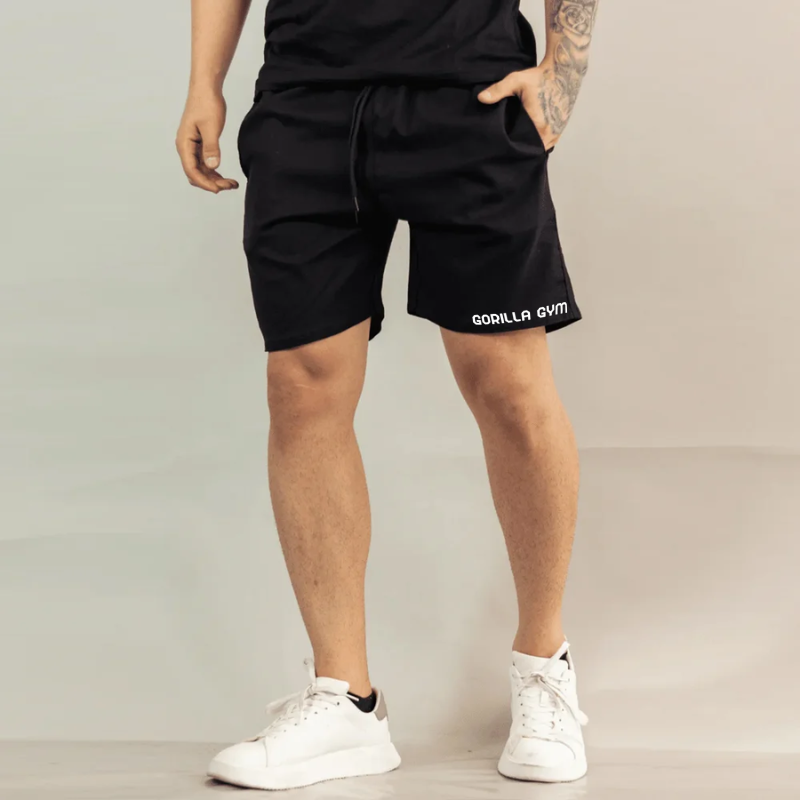 5er-Set schwarze Gorilla-Trainingsshorts